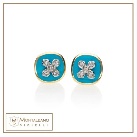 orecchini Allegra smalto fiore piccolo